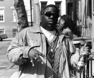 Notorious BIG on the streets of Brooklyn new york
